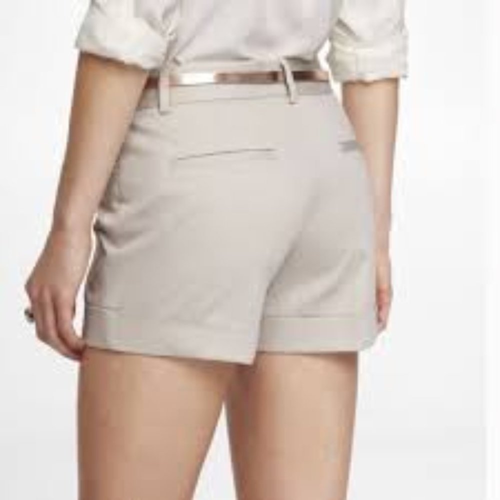 Express Light Tan/Khakhi Editor Shorts
